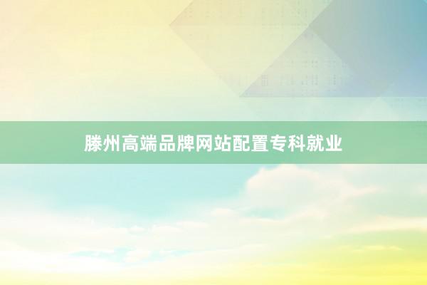 滕州高端品牌网站配置专科就业