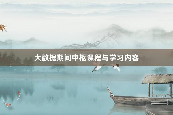 大数据期间中枢课程与学习内容